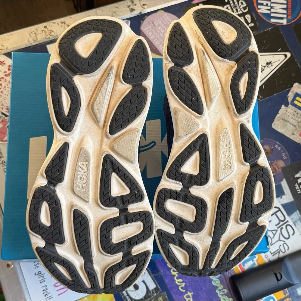 Hoka Navy and Light Blue Athletic Shoes Men’s 8D EU 41 Women’s 10 - Picture 5 of 7